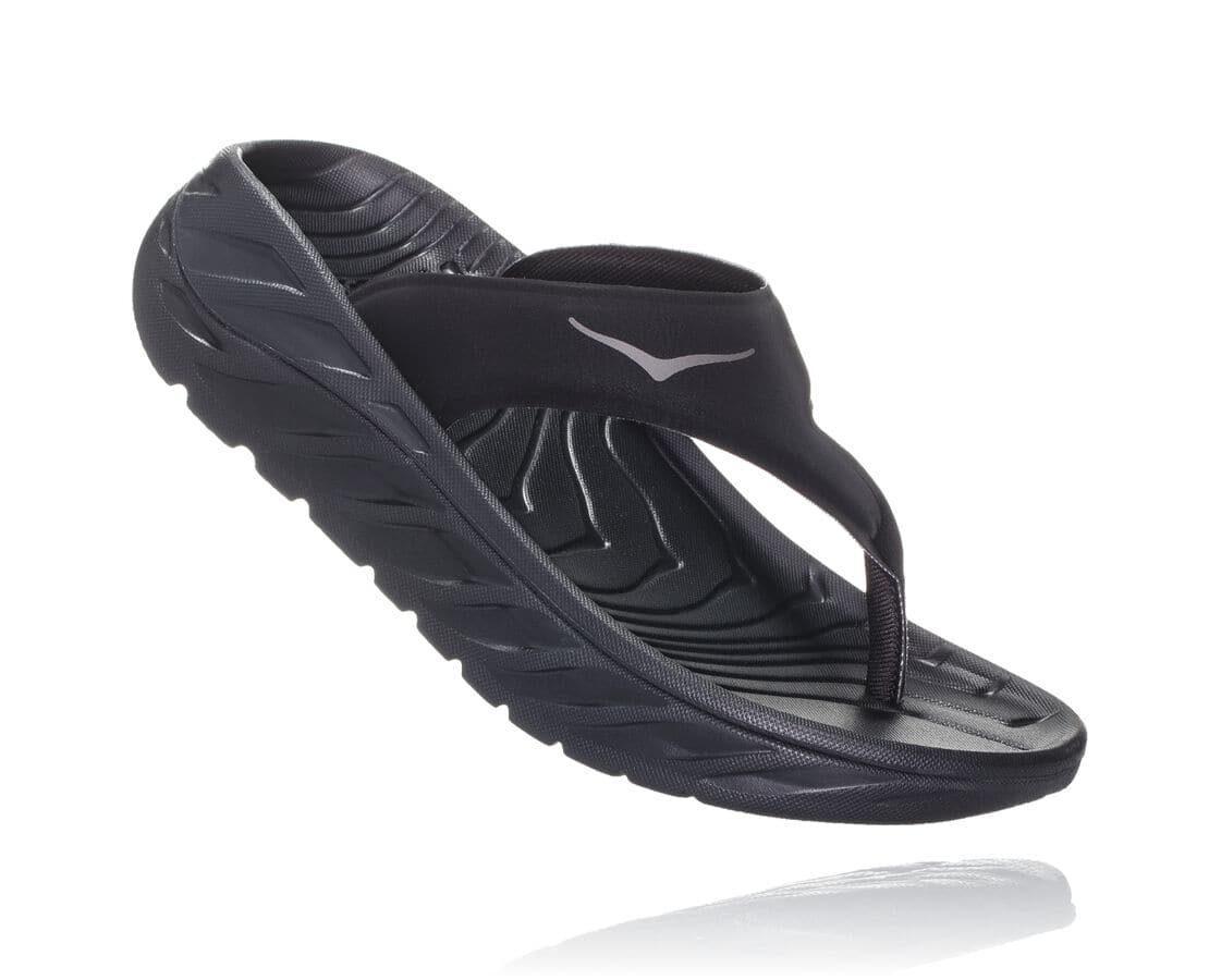 Sandale Hoka One One Ora Recovery Flip Dama - Negrii / Gri Inchis | Romania ZJBO30625